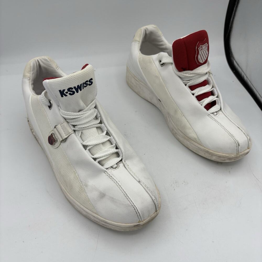 K-Swiss Sneakers Mens Size 8 Tongue Twister White Red